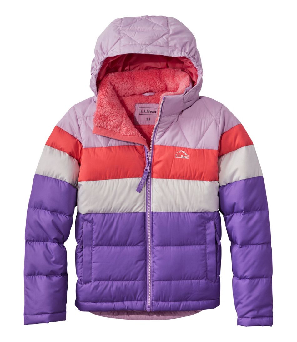 L.L.Bean Kids' Bean's Down Jacket, Colorblock OUTERWEAR