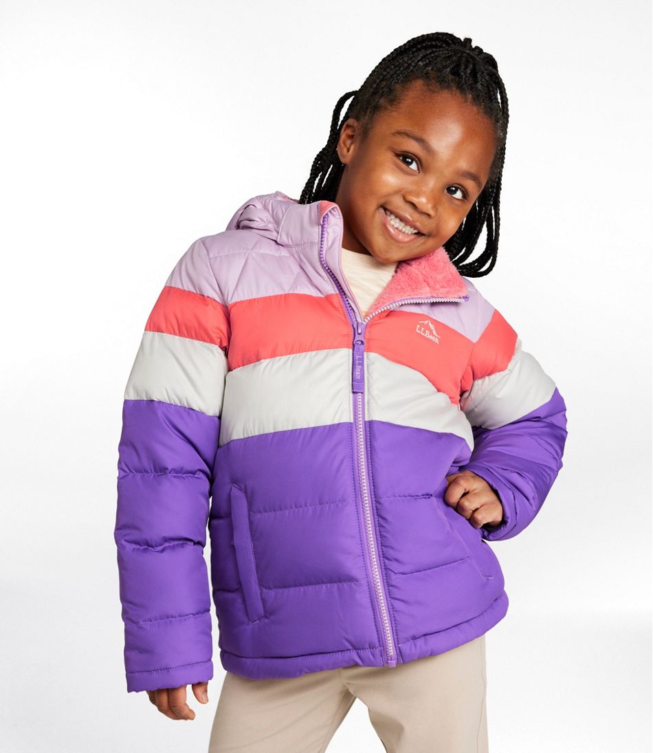L.L.Bean Kids' Bean's Down Jacket, Colorblock OUTERWEAR