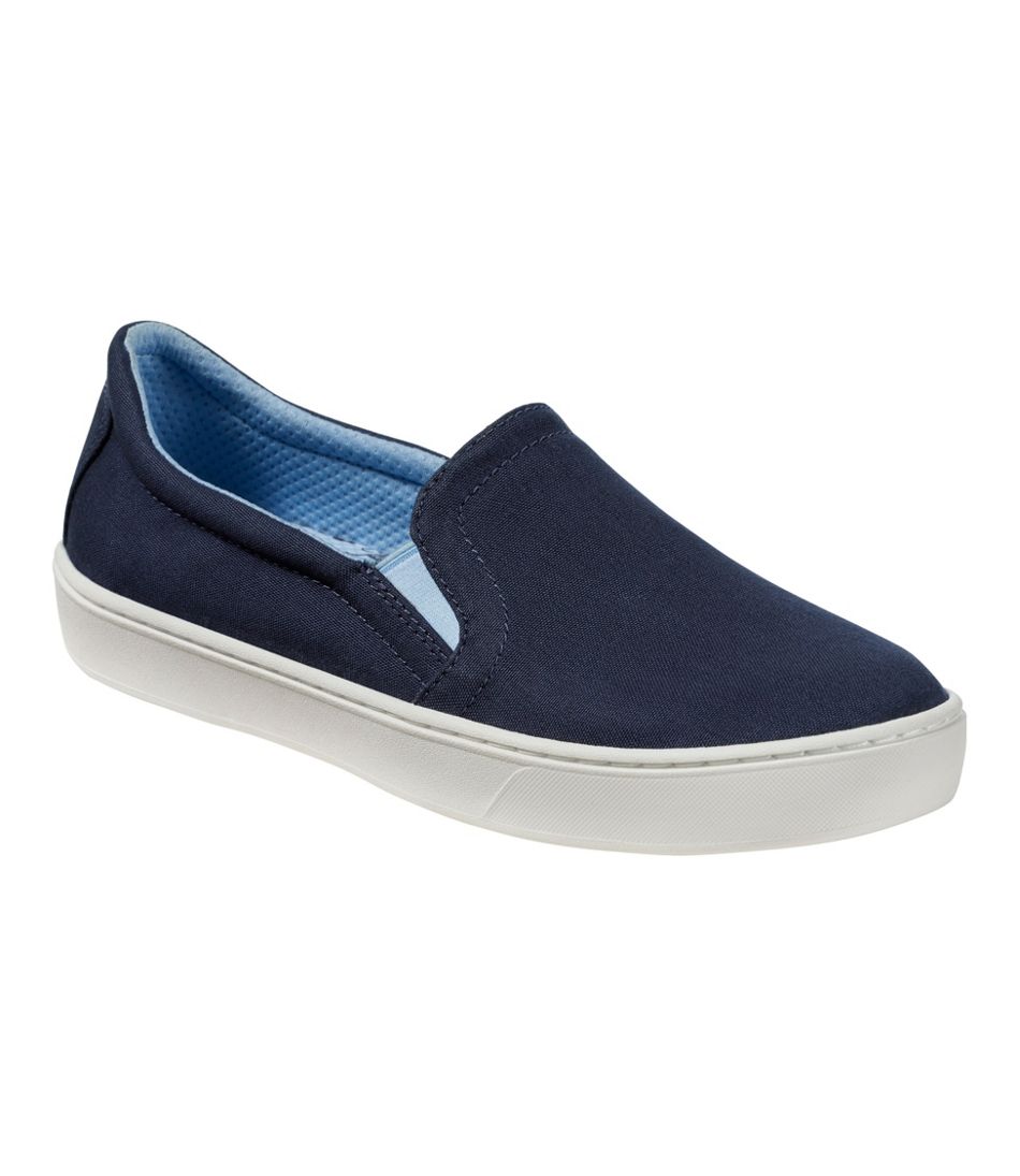 L.L.Bean Women's Eco Bay Canvas Sneakers, Slip-On FOOTWEAR|SALE