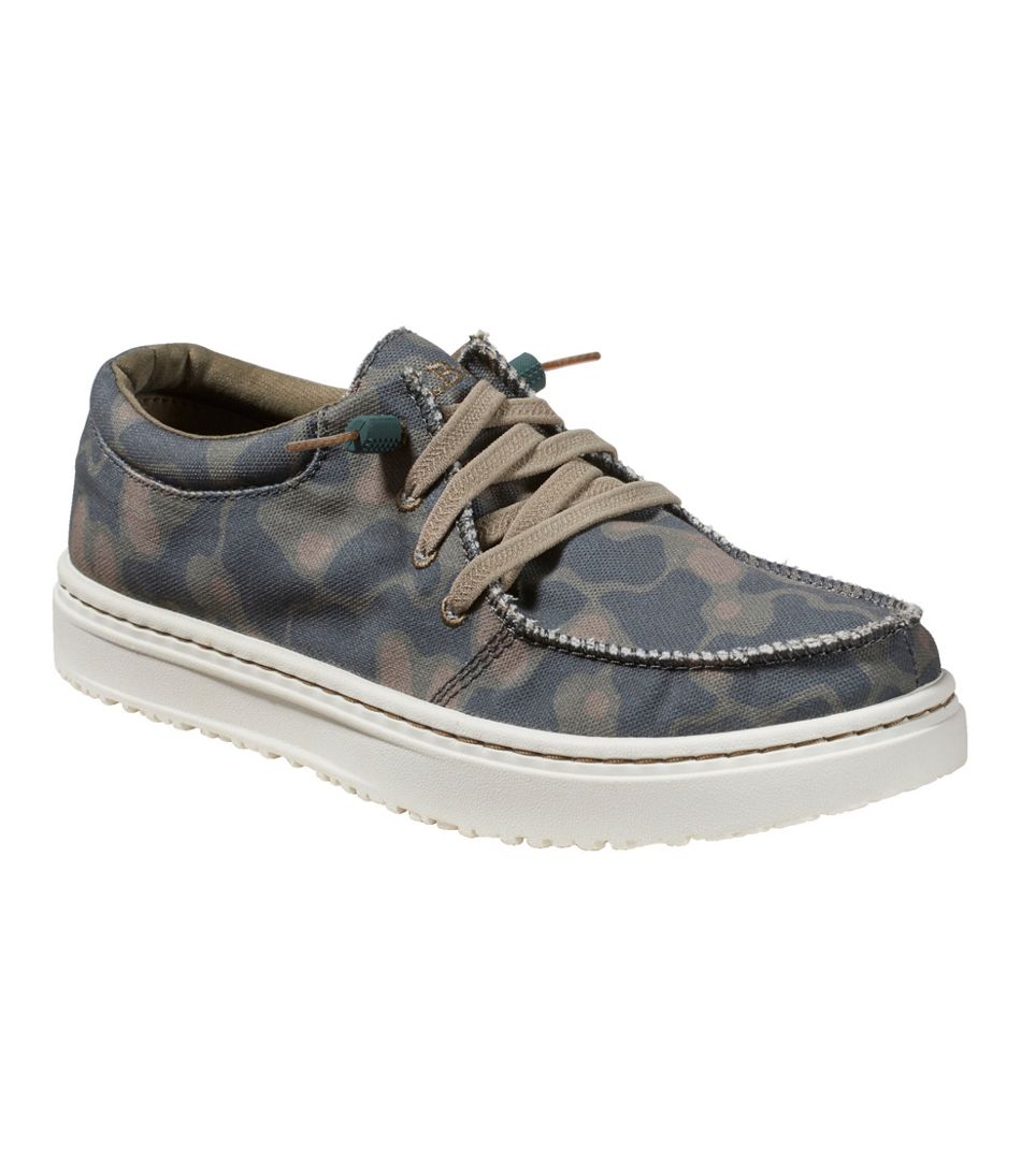 L.L.Bean Women's Higgins Beach 4-Eye Slip-Ons, Print FOOTWEAR|SALE