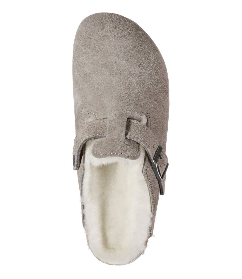 L.L.Bean Women's Birkenstock Boston Clogs, Suede Shearling FOOTWEAR