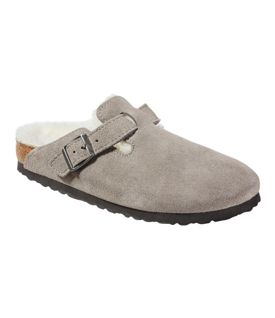 L.L.Bean Women's Birkenstock Boston Clogs, Suede Shearling FOOTWEAR