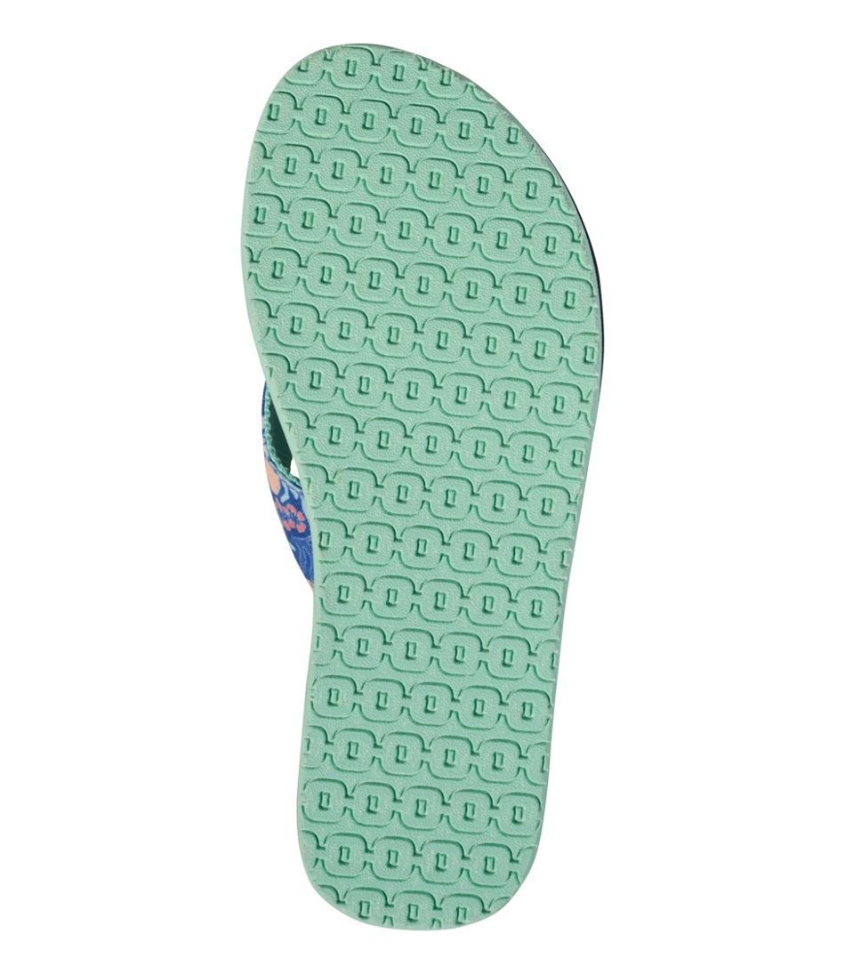 L.L.Bean Women's Maine Isle Flip-Flops, Woven Print FOOTWEAR