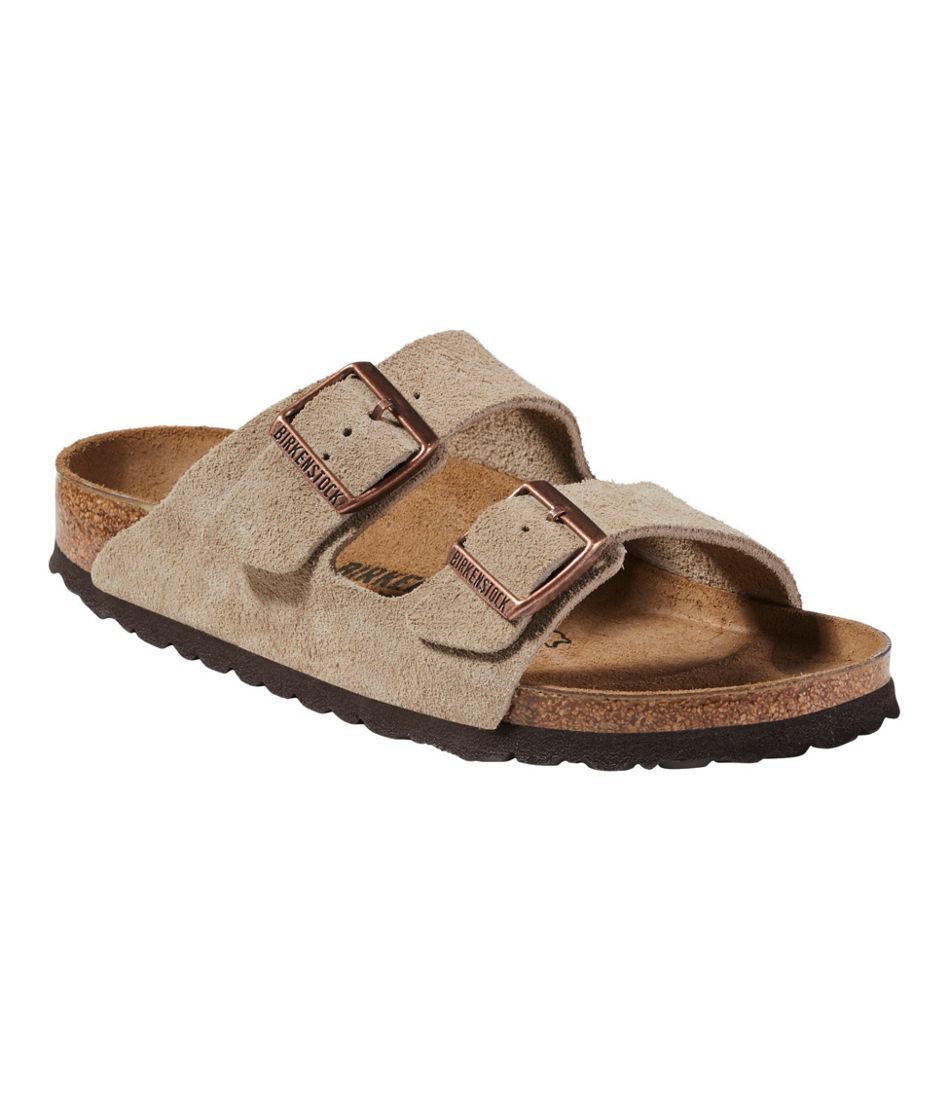L.L.Bean Women's Birkenstock Arizona Sandals, Suede, Classic Footbed FOOTWEAR