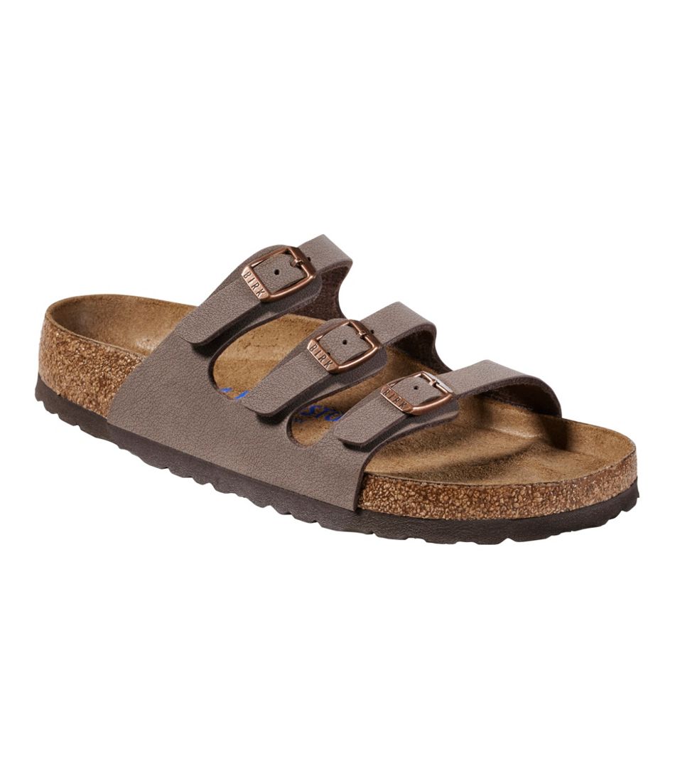 L.L.Bean Women's Birkenstock Florida Sandals, Soft Footbed Birkibuc FOOTWEAR