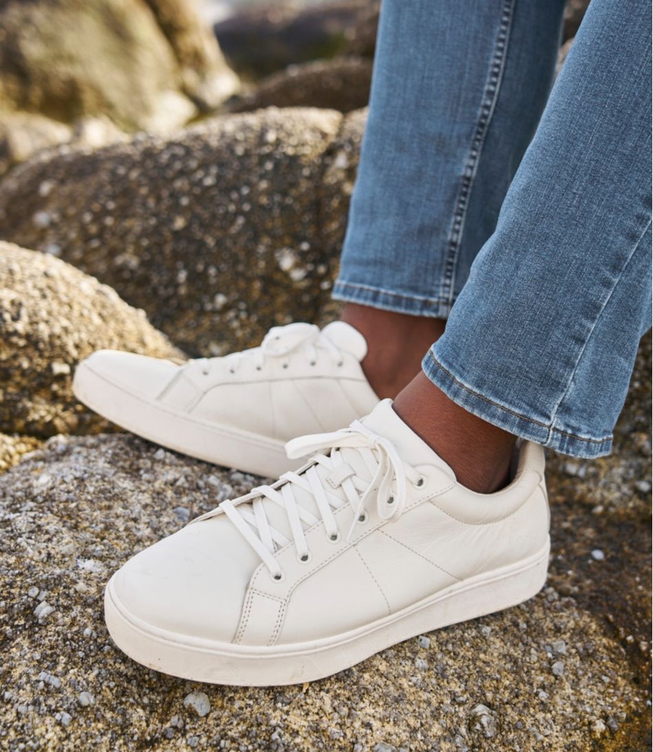 L.L.Bean Men's Eco Bay Sneakers, Leather FOOTWEAR