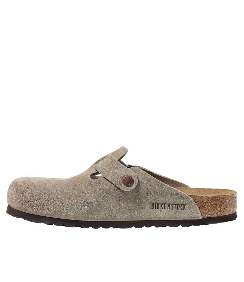 L.L.Bean Men's Birkenstock Soft Footbed Boston Clogs, Suede FOOTWEAR