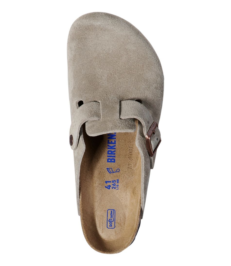 L.L.Bean Men's Birkenstock Soft Footbed Boston Clogs, Suede FOOTWEAR