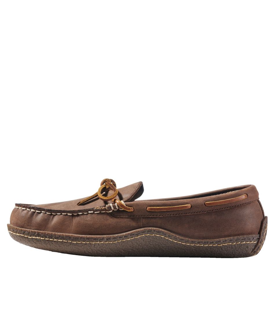 L.L.Bean Men's Handsewn Slippers, Flannel-Lined FOOTWEAR