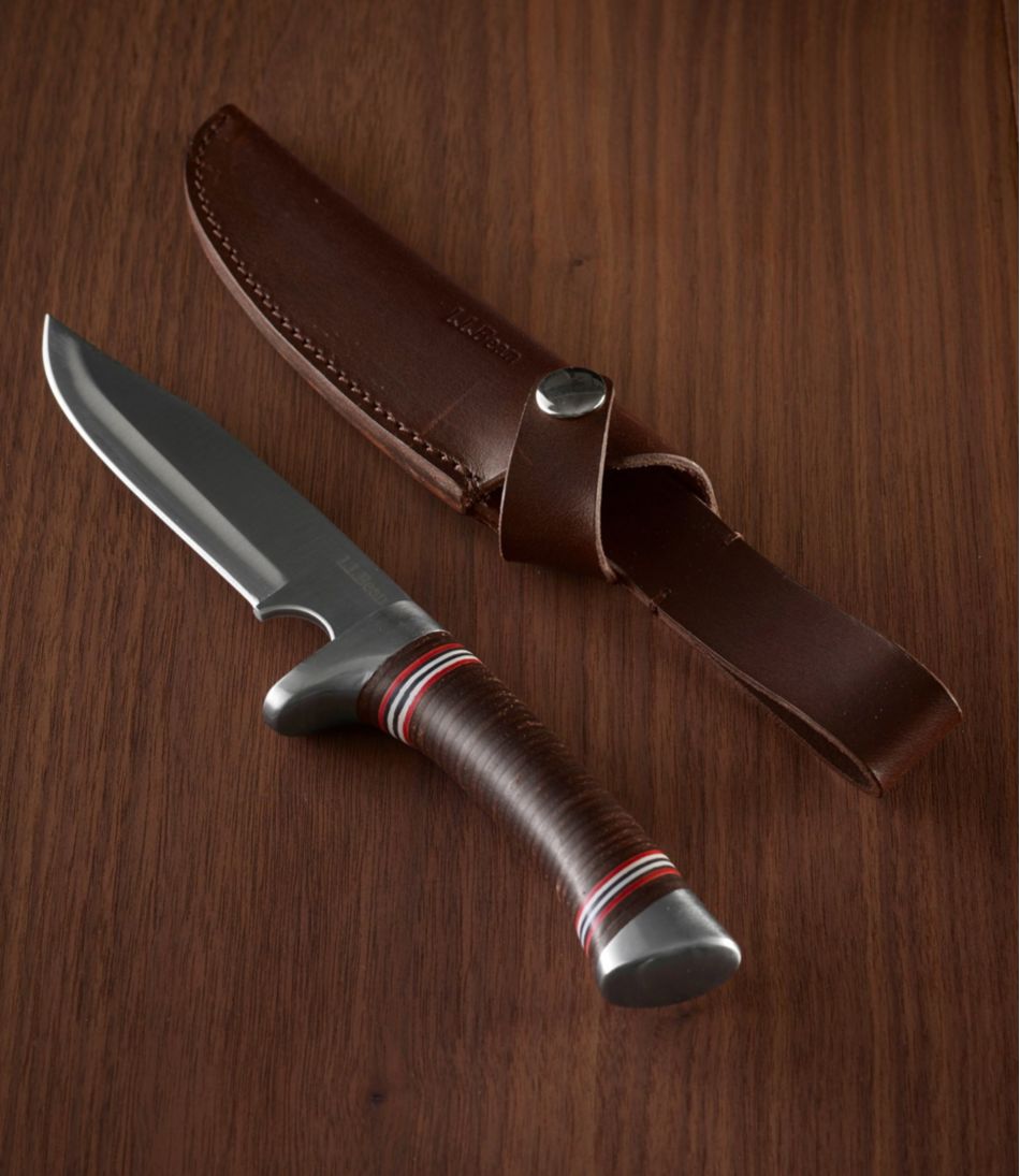 L.L.Bean Stacked Leather Hunting Knife OUTDOOR EQUIPMENT