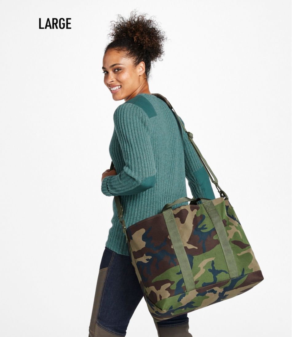 L.L.Bean Zip Hunter's Tote Bag With Strap, Camo OUTDOOR EQUIPMENT|BAG & TRAVEL