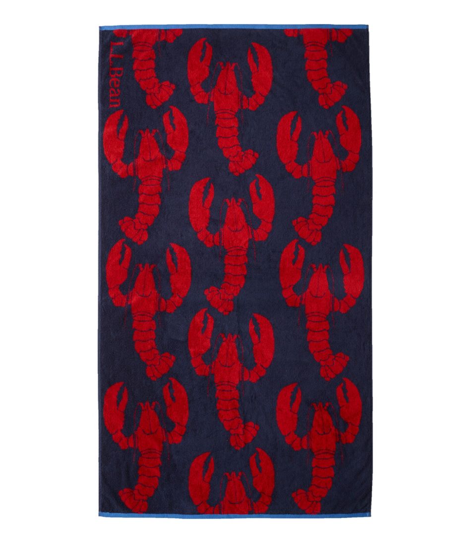 L.L.Bean Seaside Beach Towel, Lobsters OUTDOOR EQUIPMENT|HOME GOODS