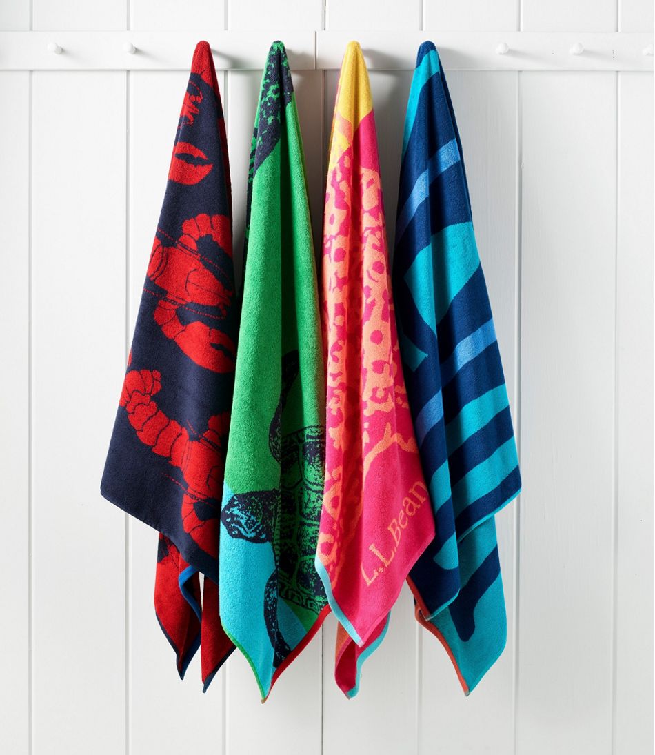 L.L.Bean Seaside Beach Towel, Lobsters OUTDOOR EQUIPMENT|HOME GOODS