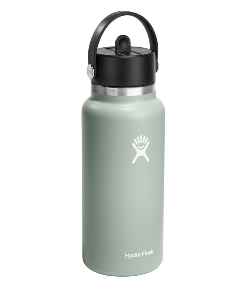 L.L.Bean Hydro Flask Wide Mouth Water Bottle with Flex Straw Cap, 32 oz. OUTDOOR EQUIPMENT