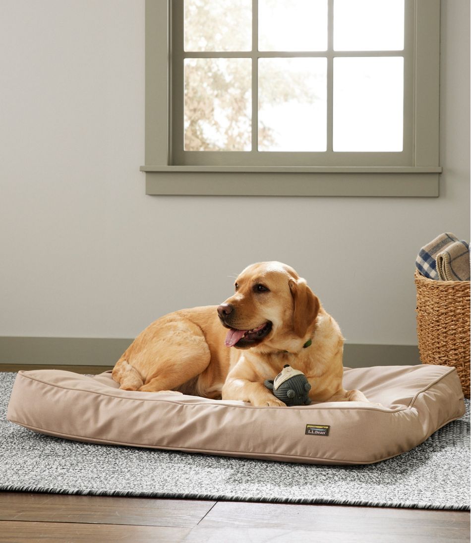 L.L.Bean Premium Denim Therapeutic Dog Bed, Rectangular OUTDOOR EQUIPMENT|HOME GOODS