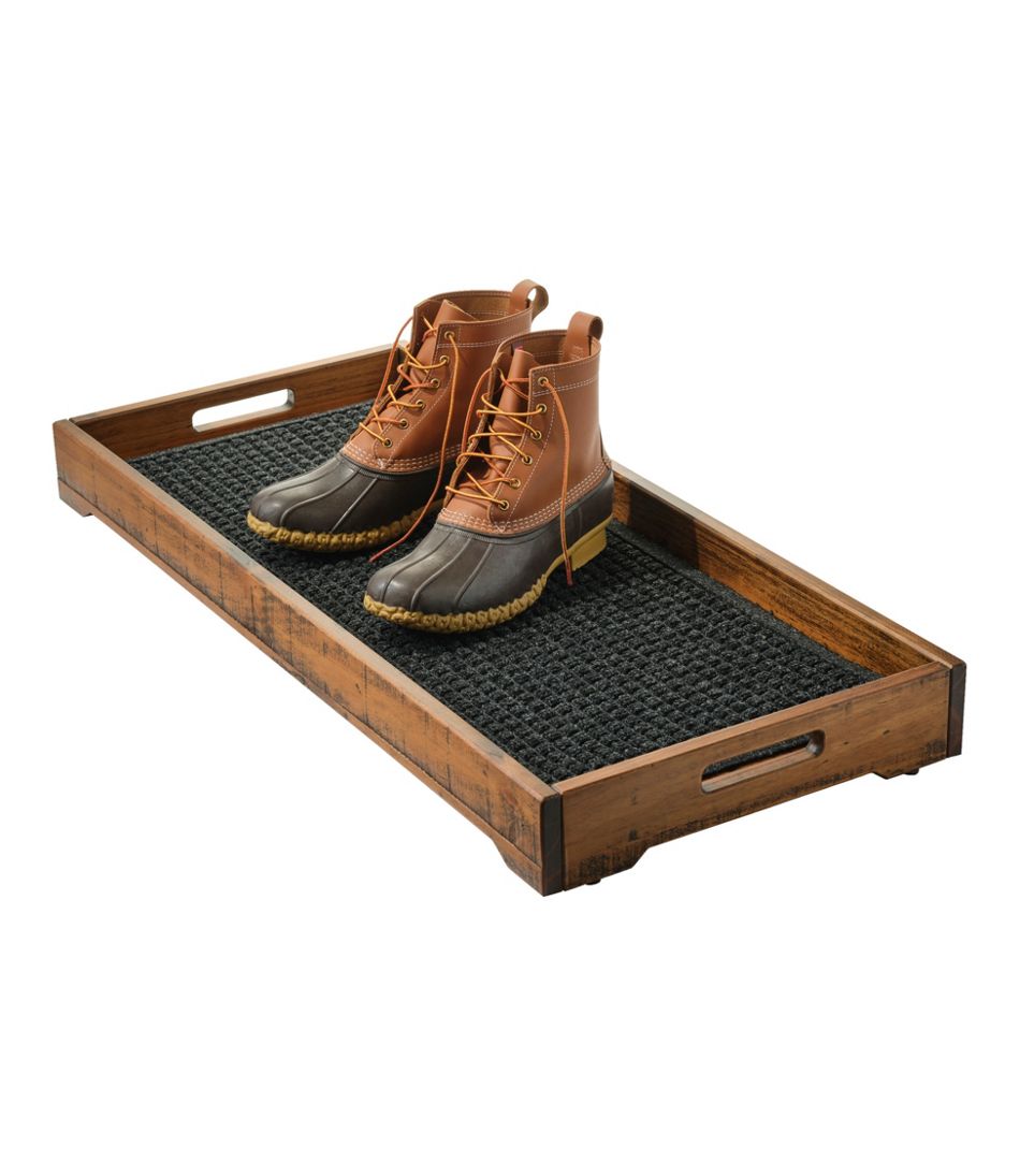 L.L.Bean Rustic Wooden Boot Tray HOME GOODS