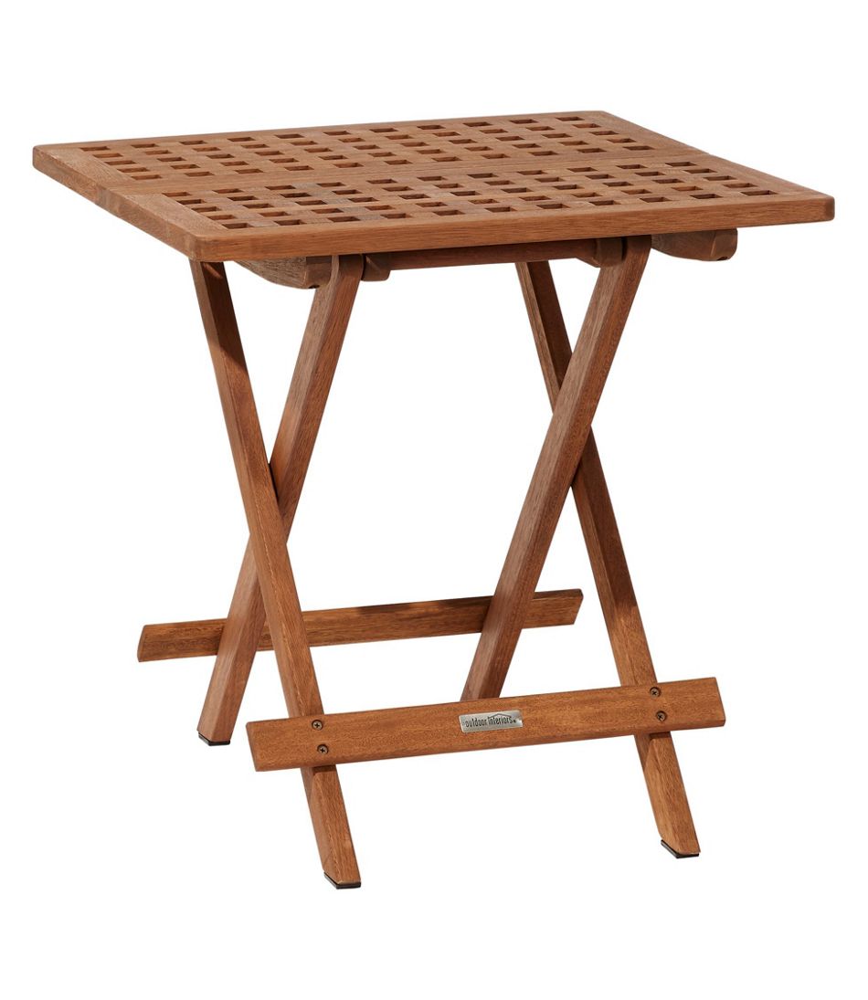 L.L.Bean Eucalyptus Folding Side Table HOME GOODS