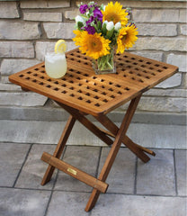 L.L.Bean Eucalyptus Folding Side Table HOME GOODS