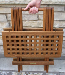 L.L.Bean Eucalyptus Folding Side Table HOME GOODS