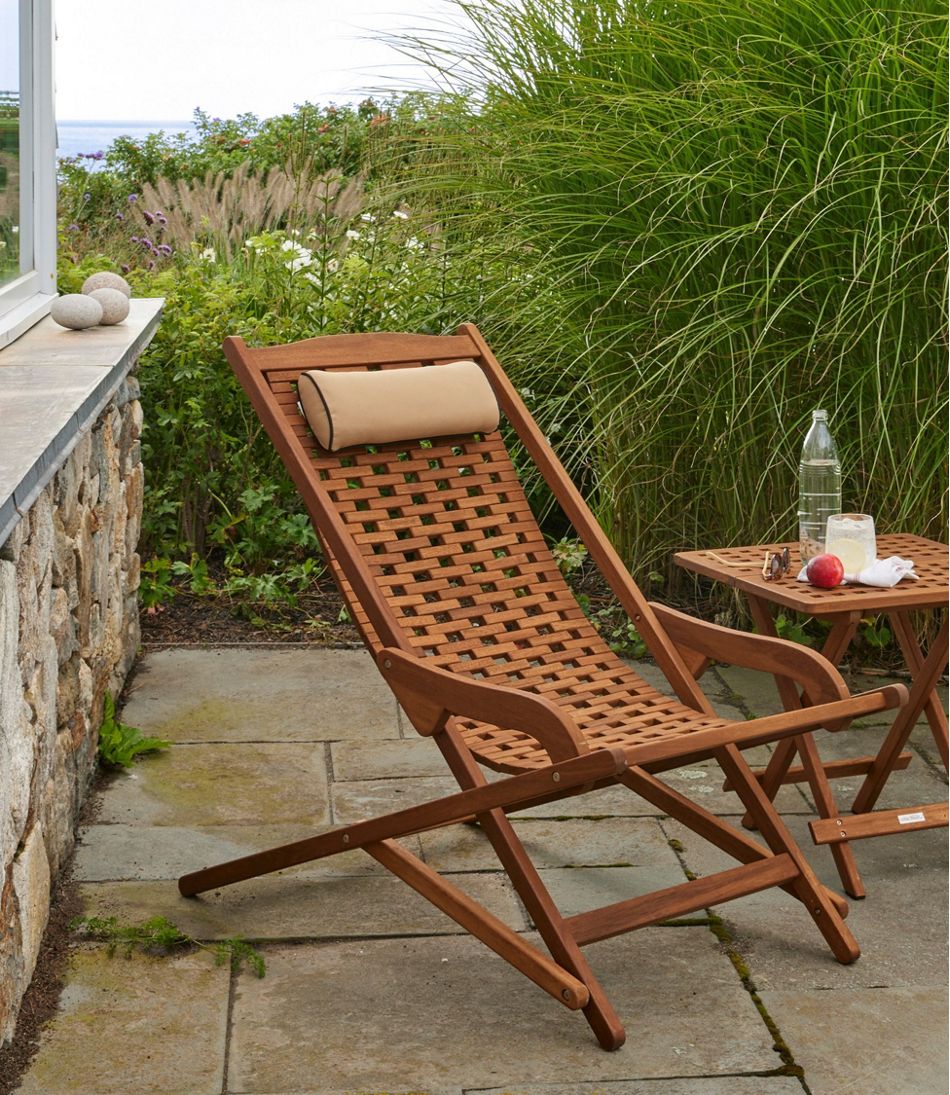 L.L.Bean Eucalyptus Sling Folding Lounger HOME GOODS