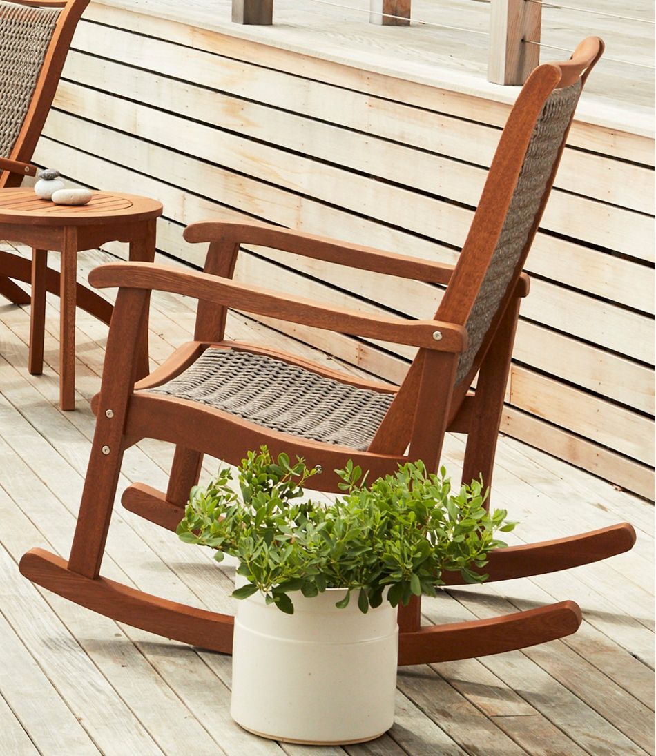 L.L.Bean Wicker Eucalyptus Rocker HOME GOODS