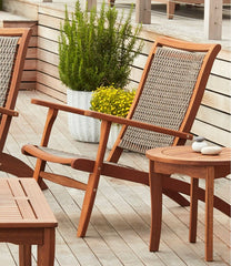 L.L.Bean Wicker Eucalyptus Chair HOME GOODS