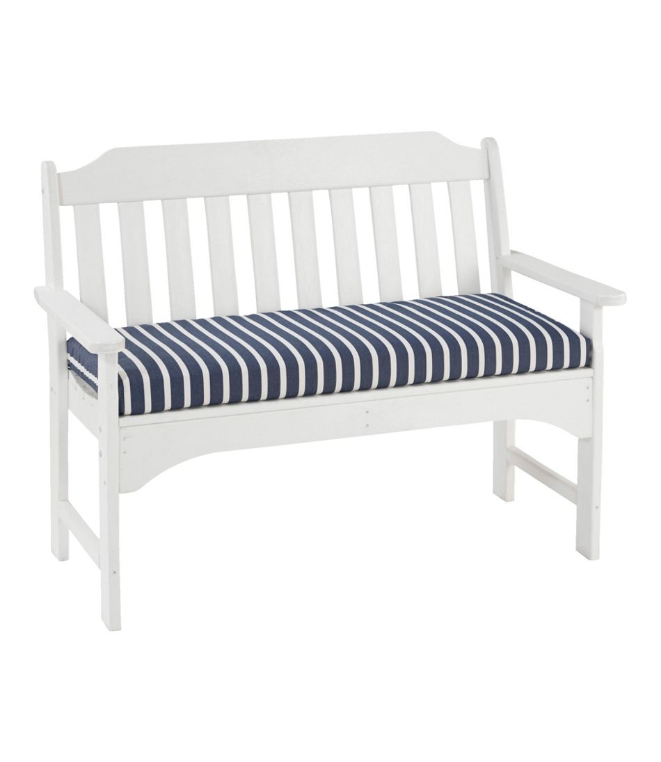 L.L.Bean Casco Bay All-Weather Bench Cushion, Stripe HOME GOODS|SALE