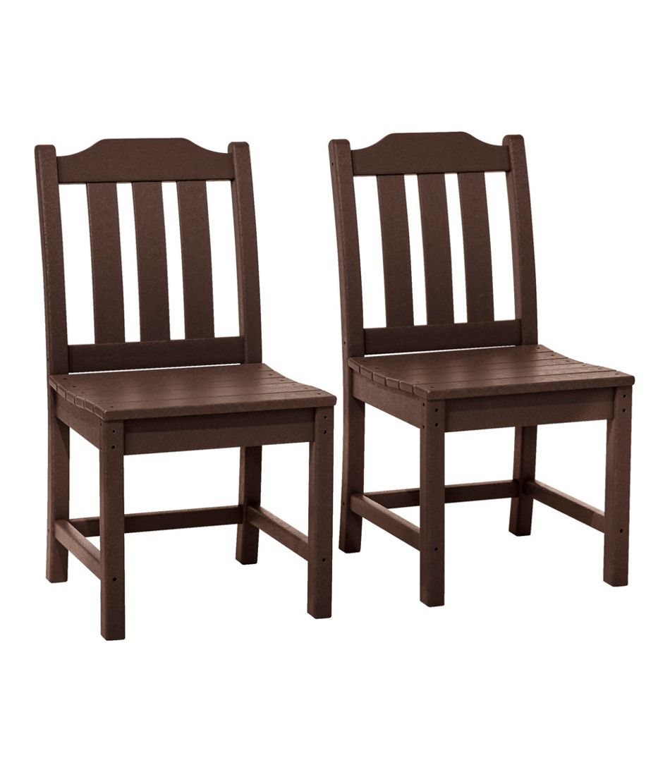 L.L.Bean All-Weather Armless Chair, Set of Two HOME GOODS