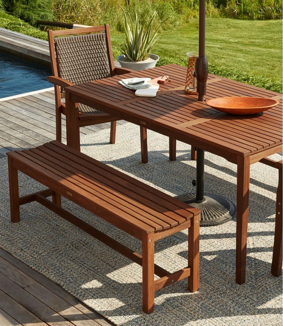 L.L.Bean Eucalyptus Farmhouse Bench HOME GOODS