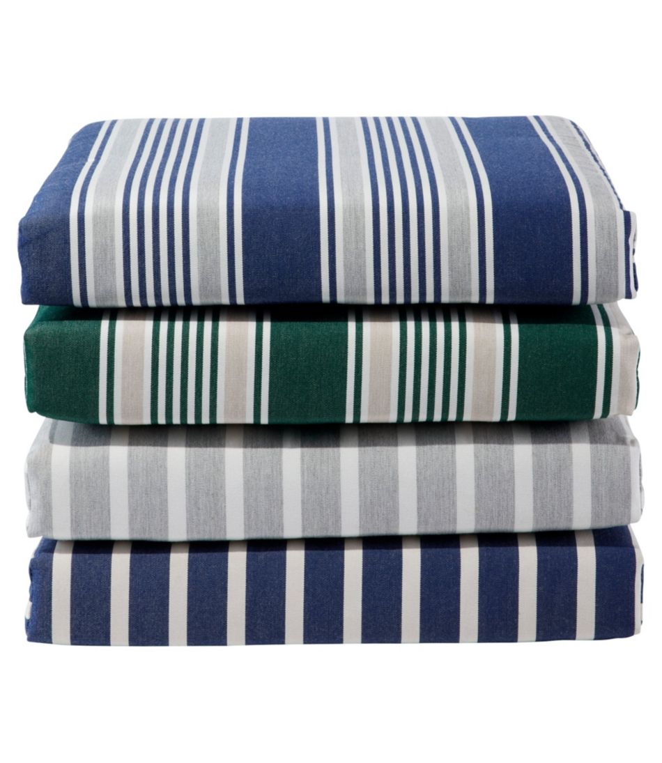 L.L.Bean Casco Bay Cushion for All-Weather Armless/Folding Chair, Stripe HOME GOODS