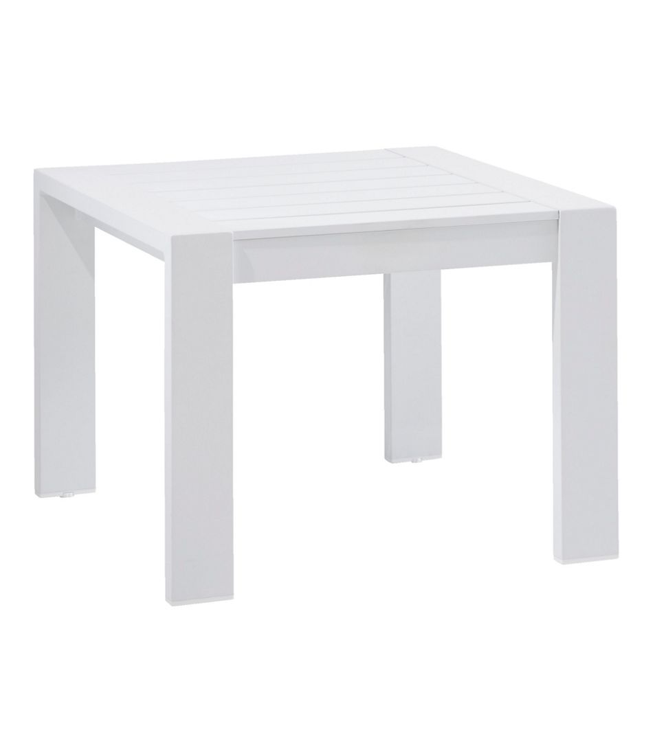 L.L.Bean White Aluminum Deep Seating Side Table HOME GOODS