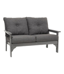 L.L.Bean All-Weather Patio Loveseat with Textured Cushion, Slate Gray HOME GOODS