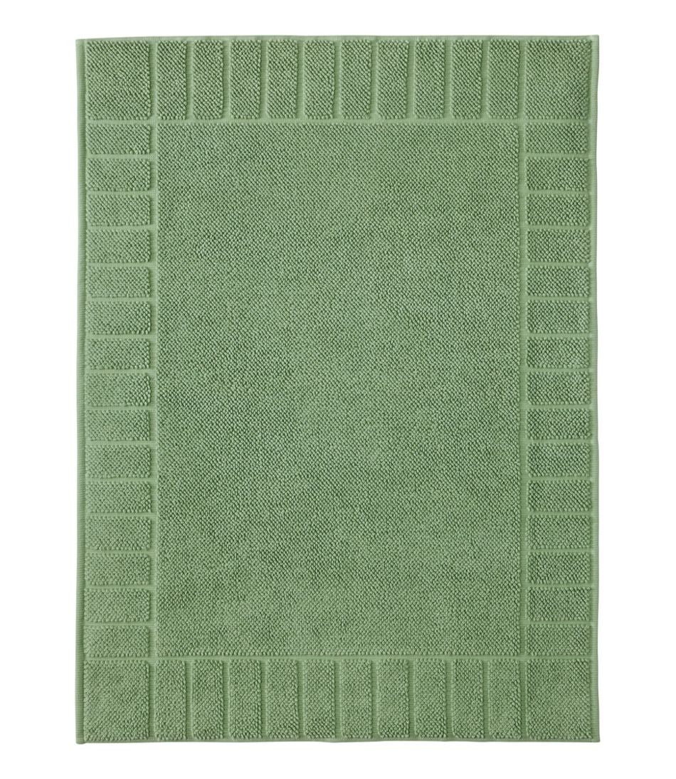L.L.Bean Organic Cotton Textured Bordered Bath Mat HOME GOODS