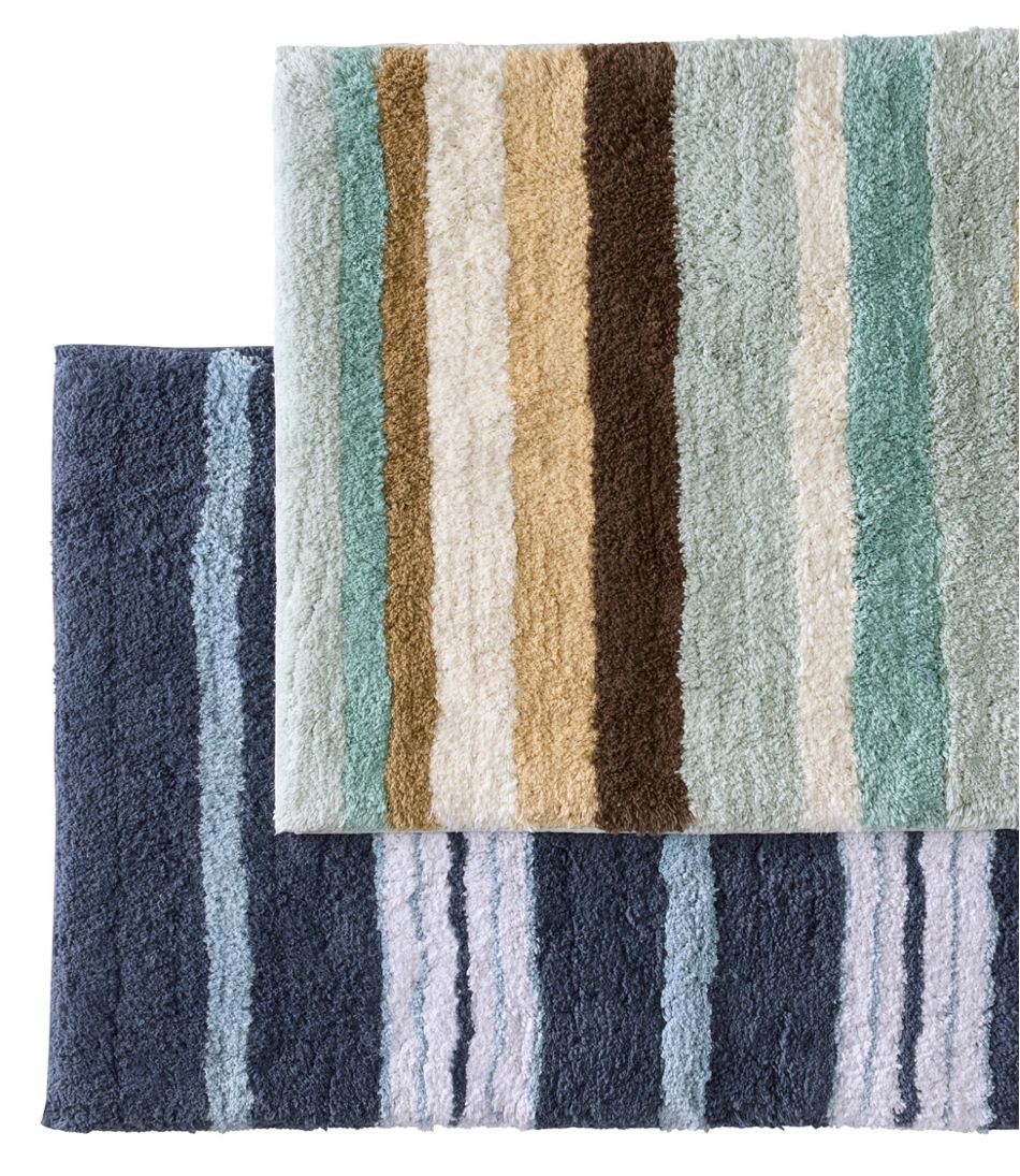 L.L.Bean Premium Cotton Bath Mat, Multistripe HOME GOODS