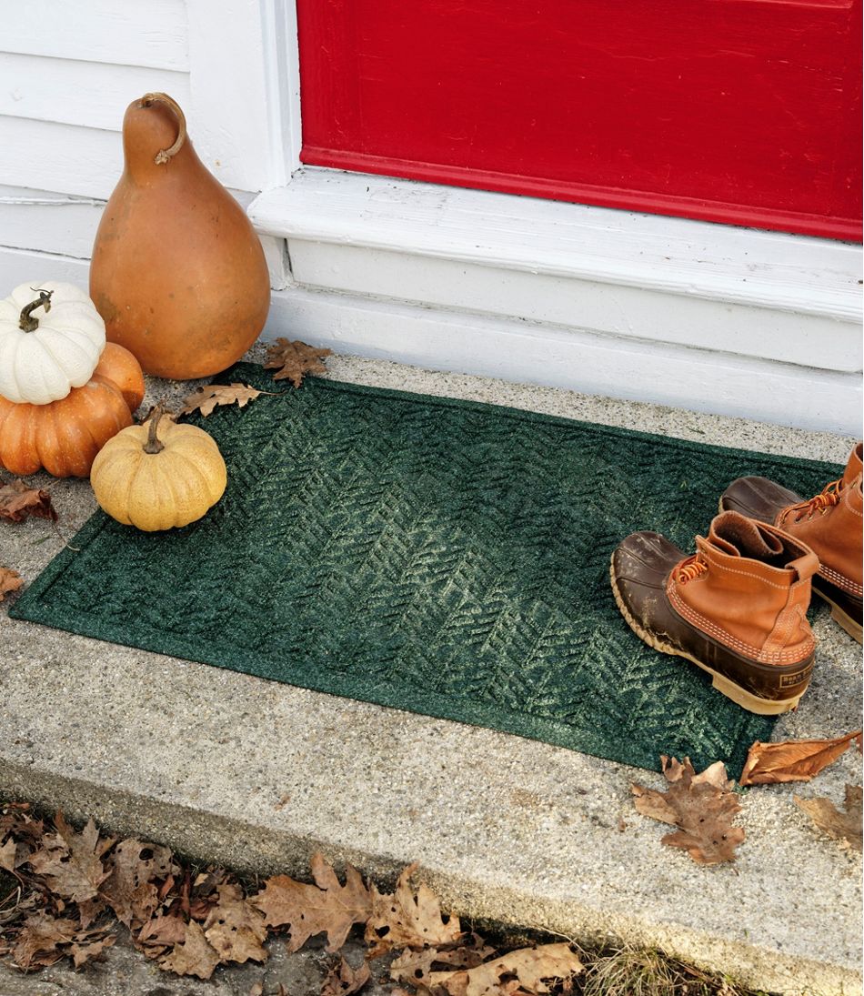 L.L.Bean Everyspace Recycled Waterhog Doormat, Trees HOME GOODS