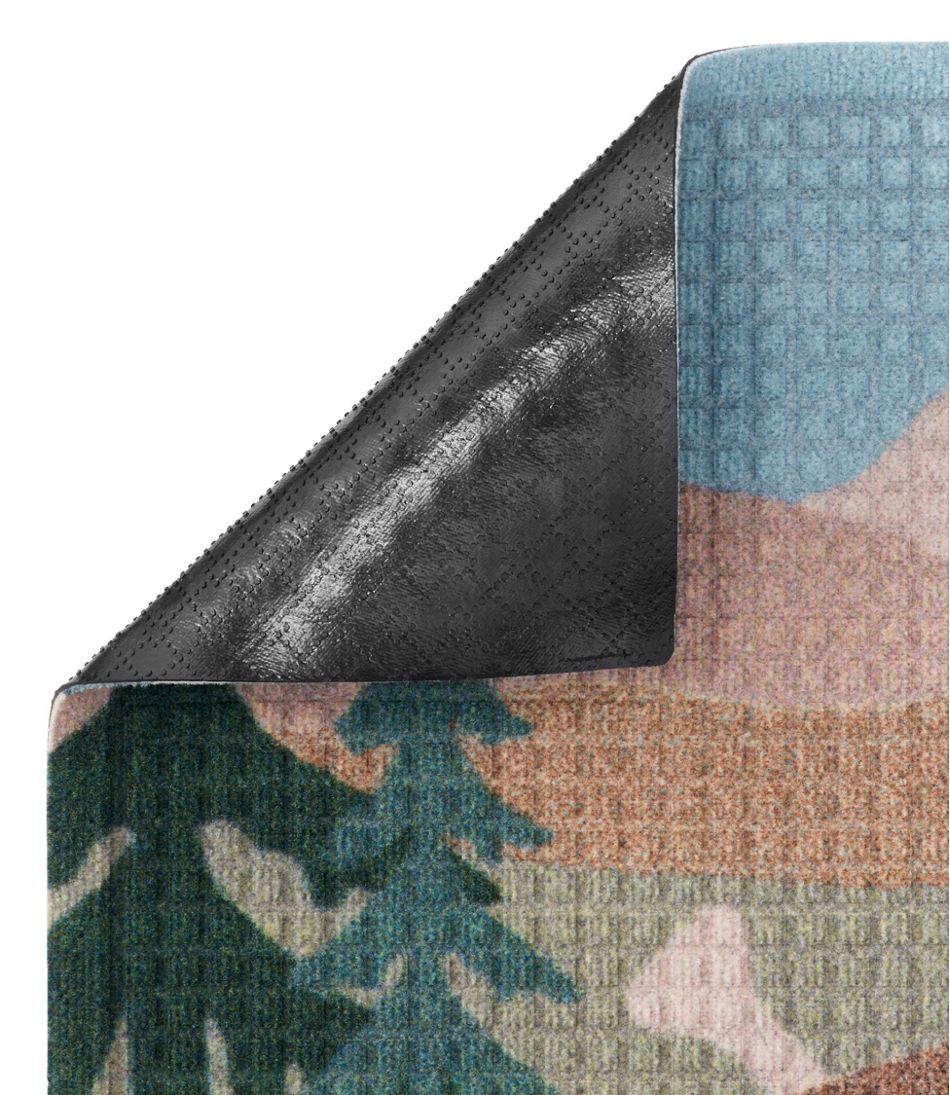 L.L.Bean Printed Recycled Waterhog Doormat, Row Boats HOME GOODS