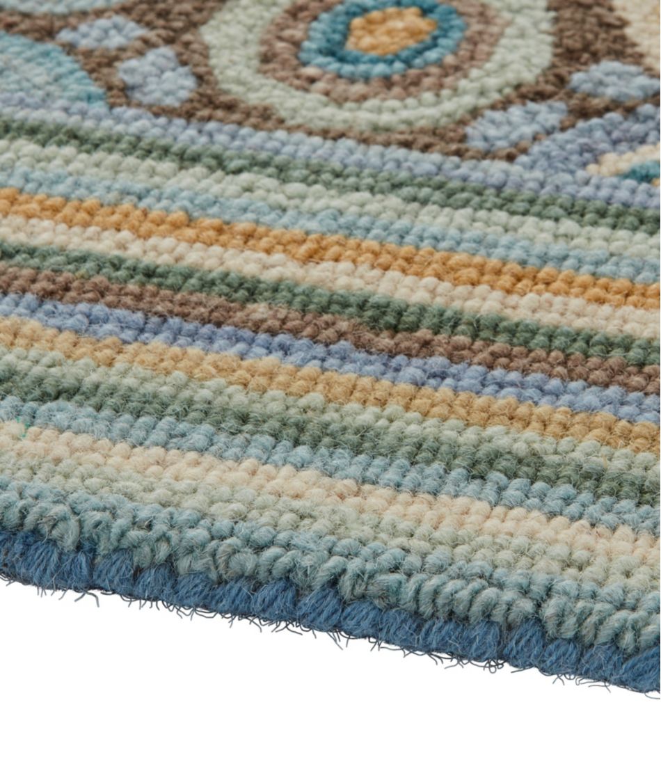 L.L.Bean Bean's Wool Hooked Rug, Coins HOME GOODS