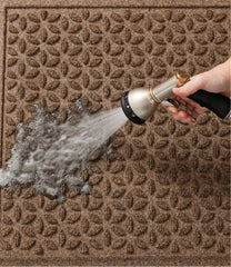 L.L.Bean Heavyweight Recycled Waterhog Doormat, Blooming Circles HOME GOODS