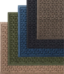 L.L.Bean Heavyweight Recycled Waterhog Doormat, Blooming Circles HOME GOODS