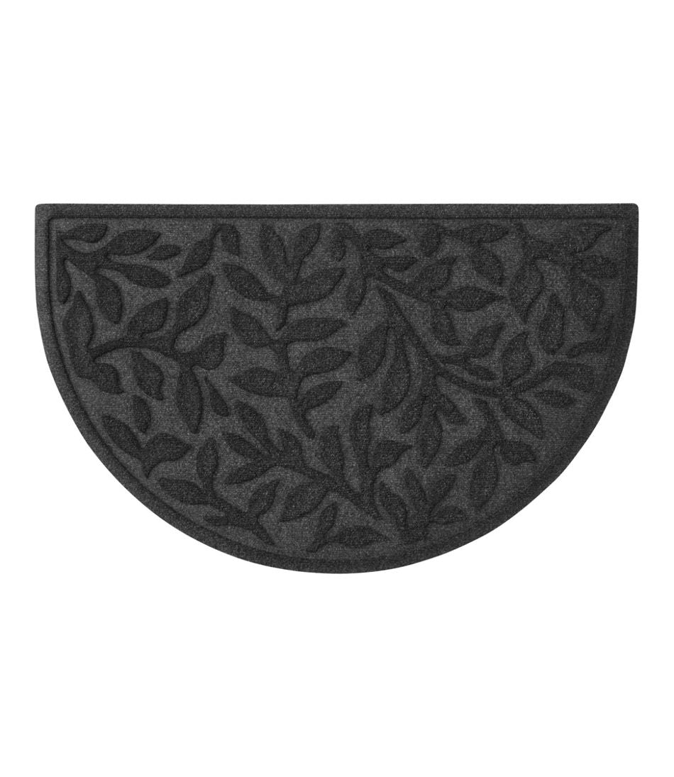 L.L.Bean Heavyweight Recycled Waterhog Doormat, Half Round, Woodland Leaf HOME GOODS
