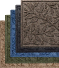 L.L.Bean Heavyweight Recycled Waterhog Doormat, Half Round, Woodland Leaf HOME GOODS