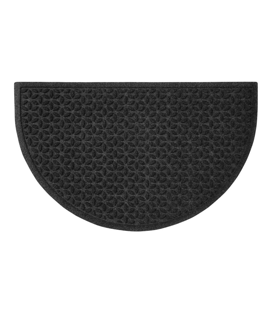 L.L.Bean Heavyweight Recycled Waterhog Doormat, Half Round, Blooming Circles HOME GOODS
