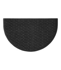 L.L.Bean Heavyweight Recycled Waterhog Doormat, Half Round, Blooming Circles HOME GOODS