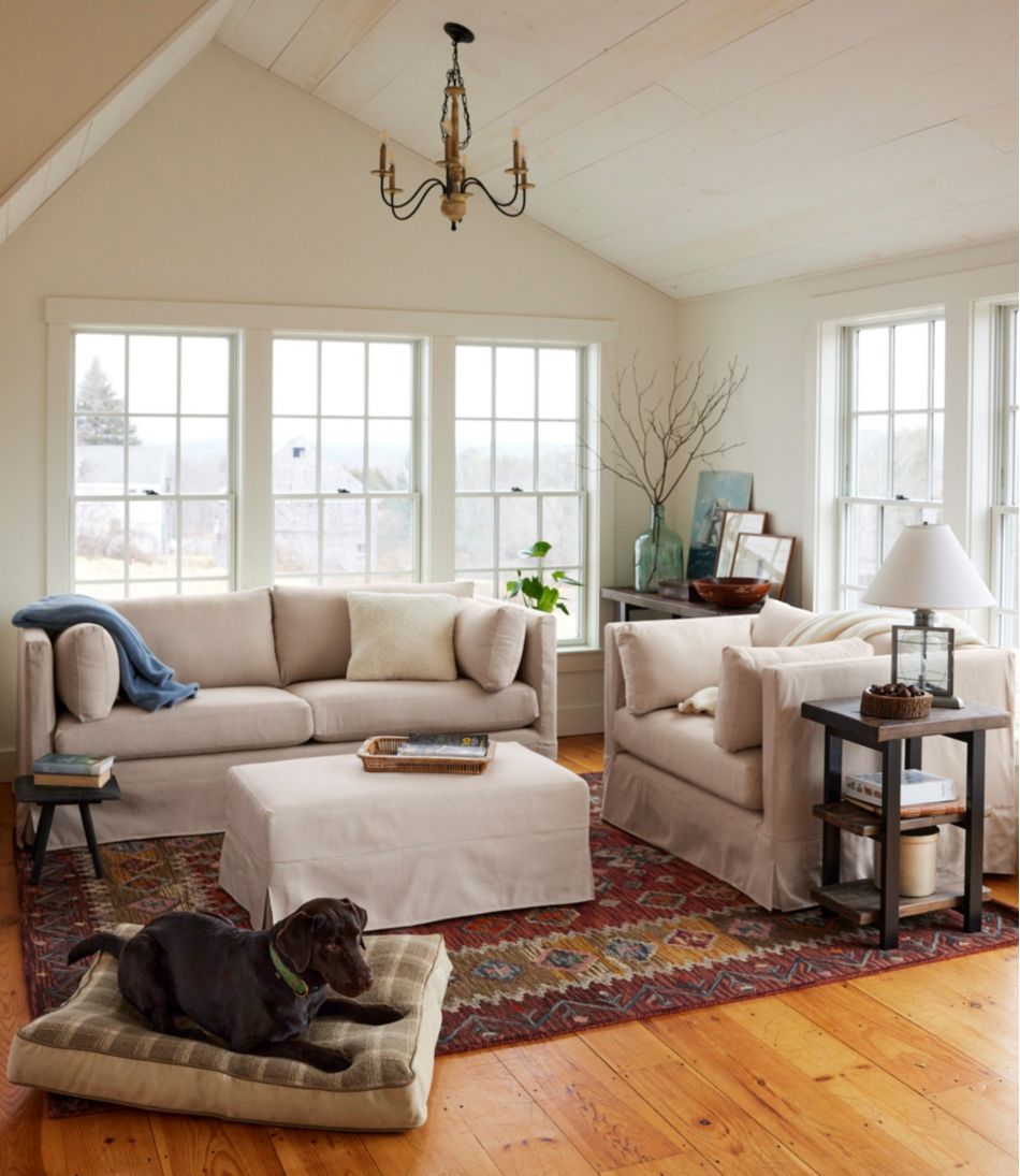 L.L.Bean Double Border Wool Hooked Rug, Sienna Multi HOME GOODS
