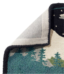 L.L.Bean Wool Hooked Novelty Rug, Winter Woods HOME GOODS
