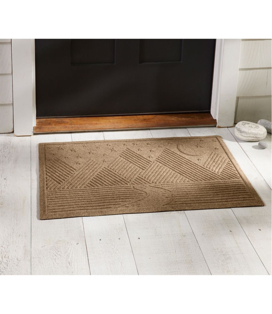 L.L.Bean Everyspace Recycled Waterhog Doormat, Twilight Mountain Range HOME GOODS