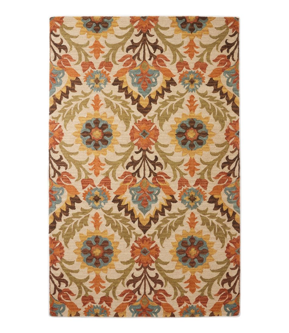 L.L.Bean Woodland Wool Hooked Rug HOME GOODS