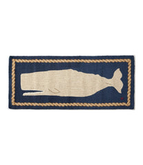 L.L.Bean Wool Hooked Novelty Runner, Whale HOME GOODS