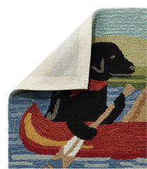 L.L.Bean Indoor/Outdoor Vacationland Runner, Dog Canoe HOME GOODS