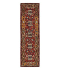 L.L.Bean Double Border Wool Hooked Runner, Sienna Multi HOME GOODS